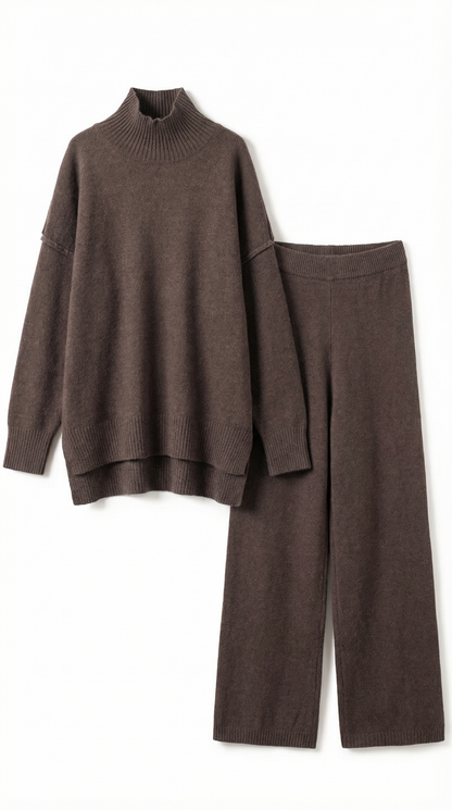 Set Donna Maglione Collo Alto e Pantaloni