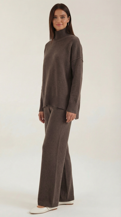 Set Donna Maglione Collo Alto e Pantaloni