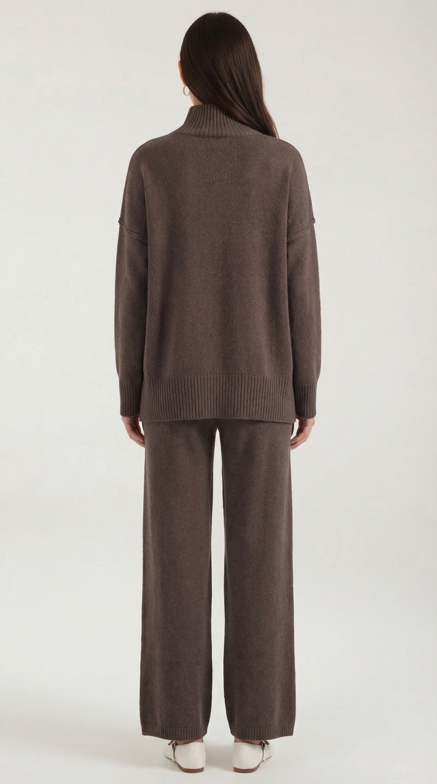 Set Donna Maglione Collo Alto e Pantaloni