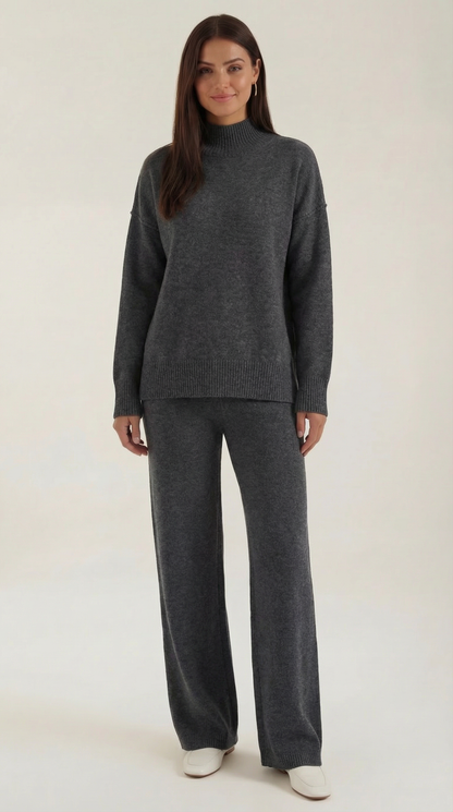 Set Donna Maglione Collo Alto e Pantaloni