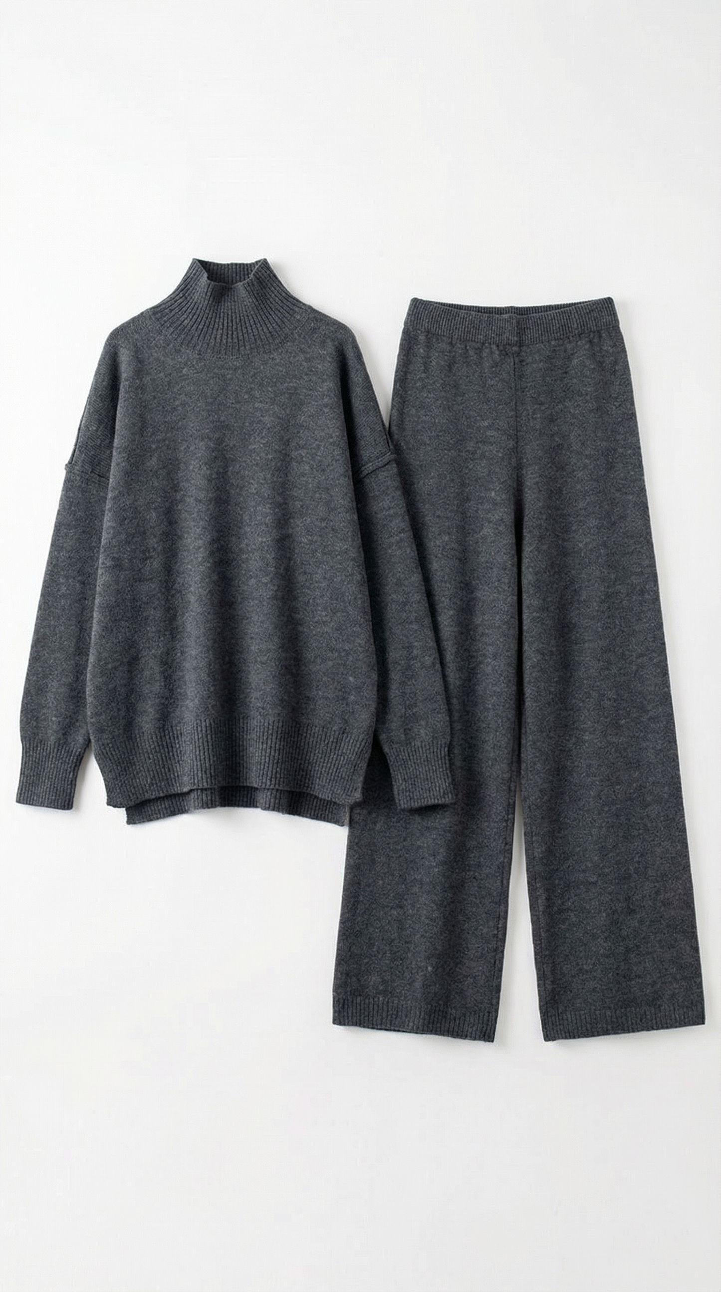 Set Donna Maglione Collo Alto e Pantaloni