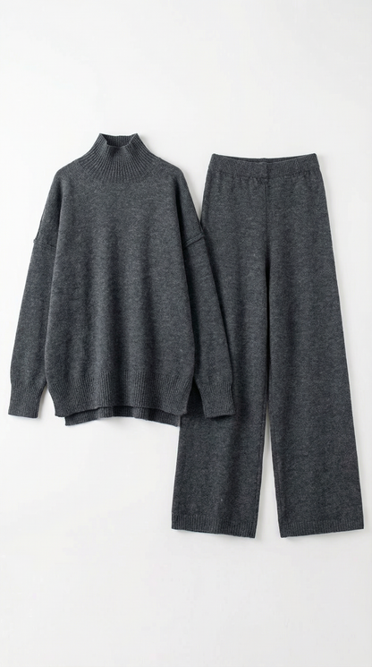 Set Donna Maglione Collo Alto e Pantaloni