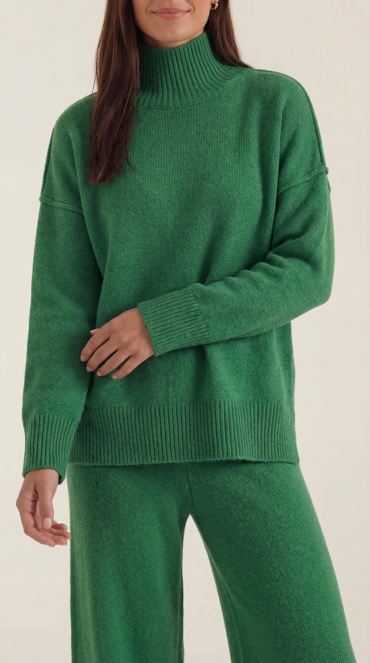 Set Donna Maglione Collo Alto e Pantaloni