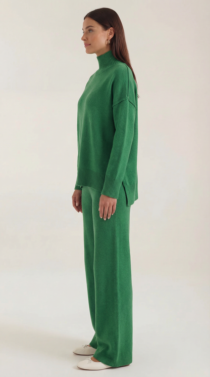 Set Donna Maglione Collo Alto e Pantaloni