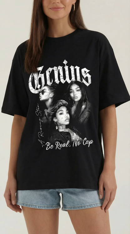 T-Shirt Oversize Donna con Stampa Grafica