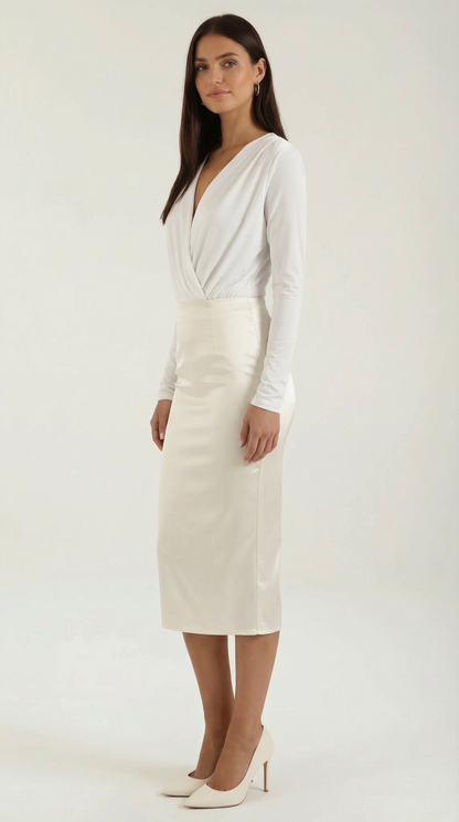 Body Donna con Scollo a V e Drappeggio