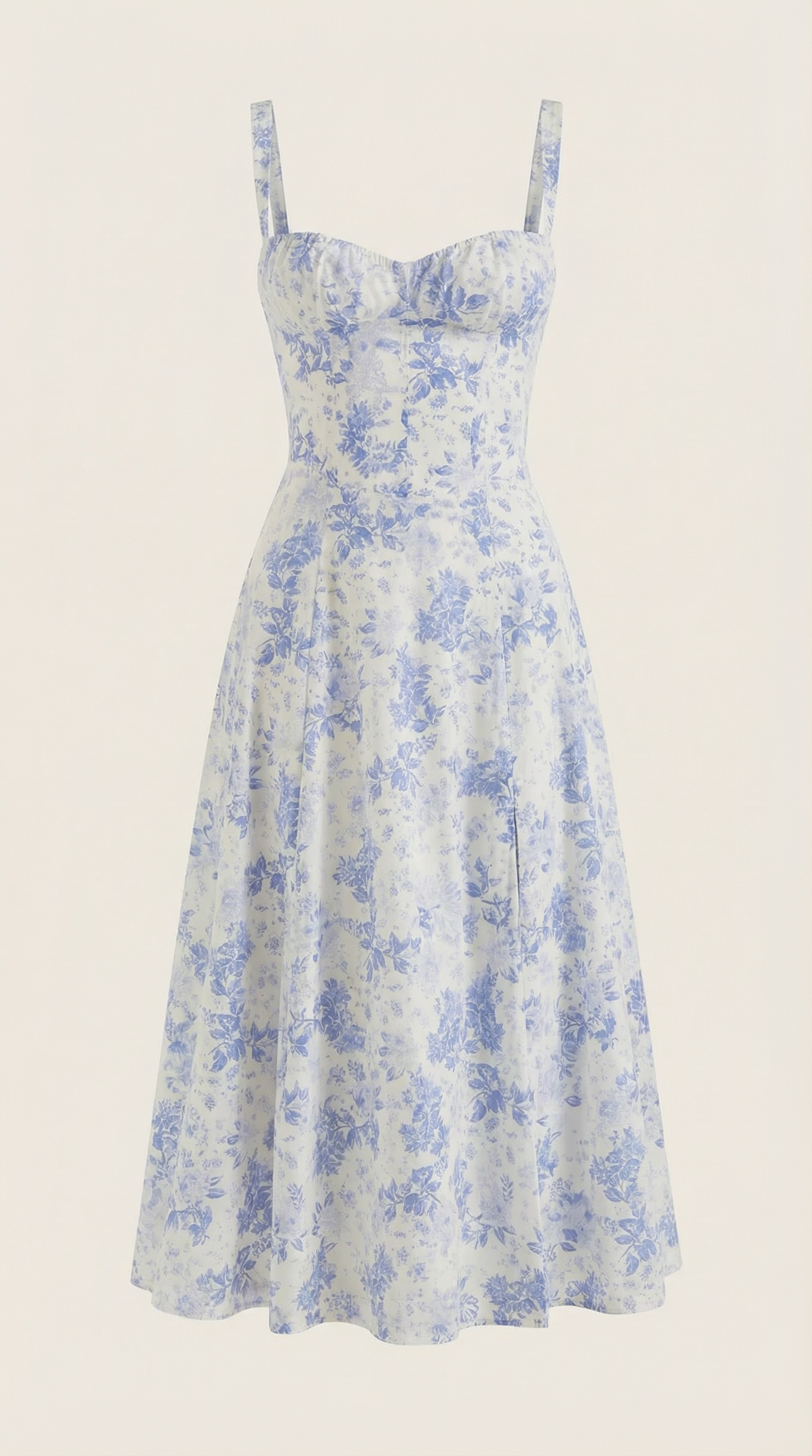 Abito Midi Donna Floreale con Lacci