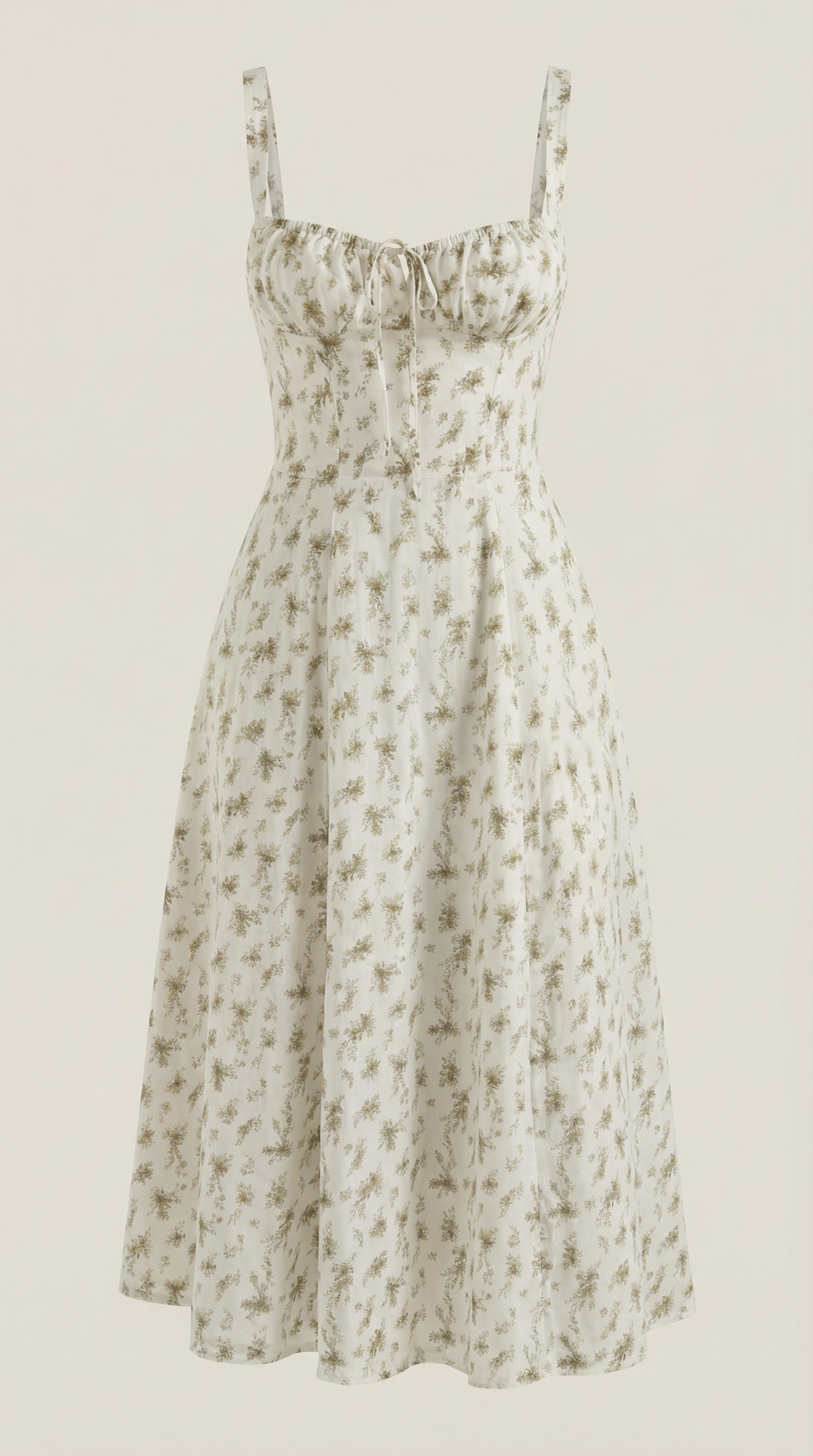 Abito Midi Donna Floreale con Lacci