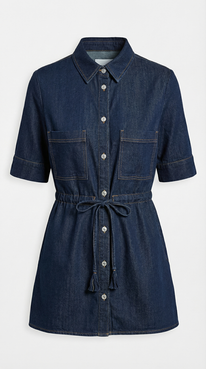 Top Donna in Denim con Colletto
