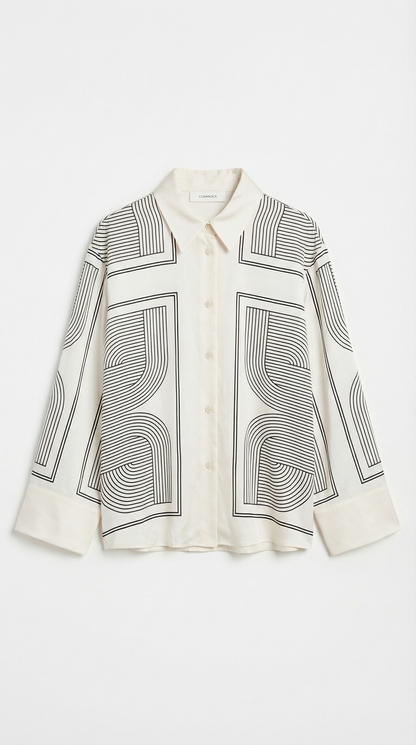 Camicia Donna con Stampa Grafica
