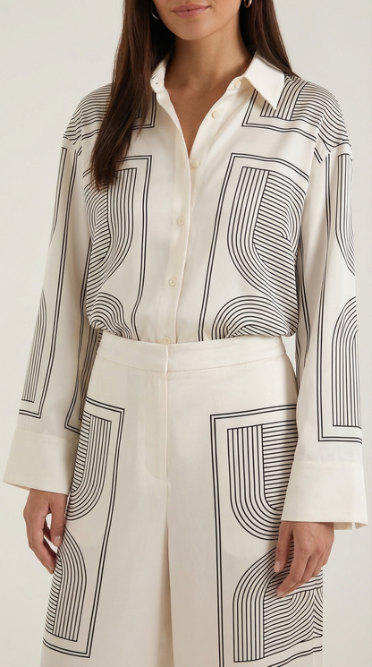 Camicia Donna con Stampa Grafica