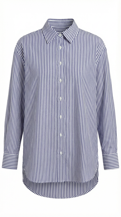 Blusa Donna a Righe in Popeline