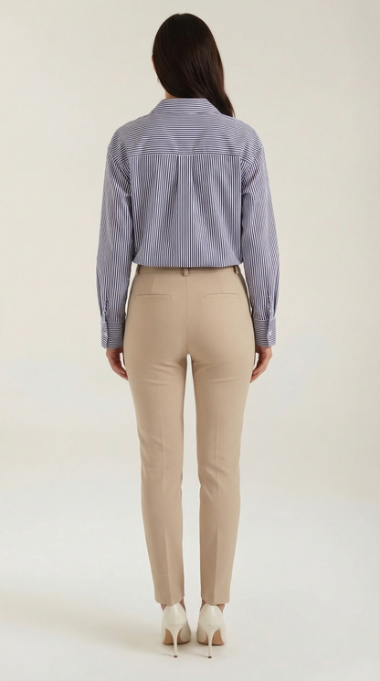 Blusa Donna a Righe in Popeline