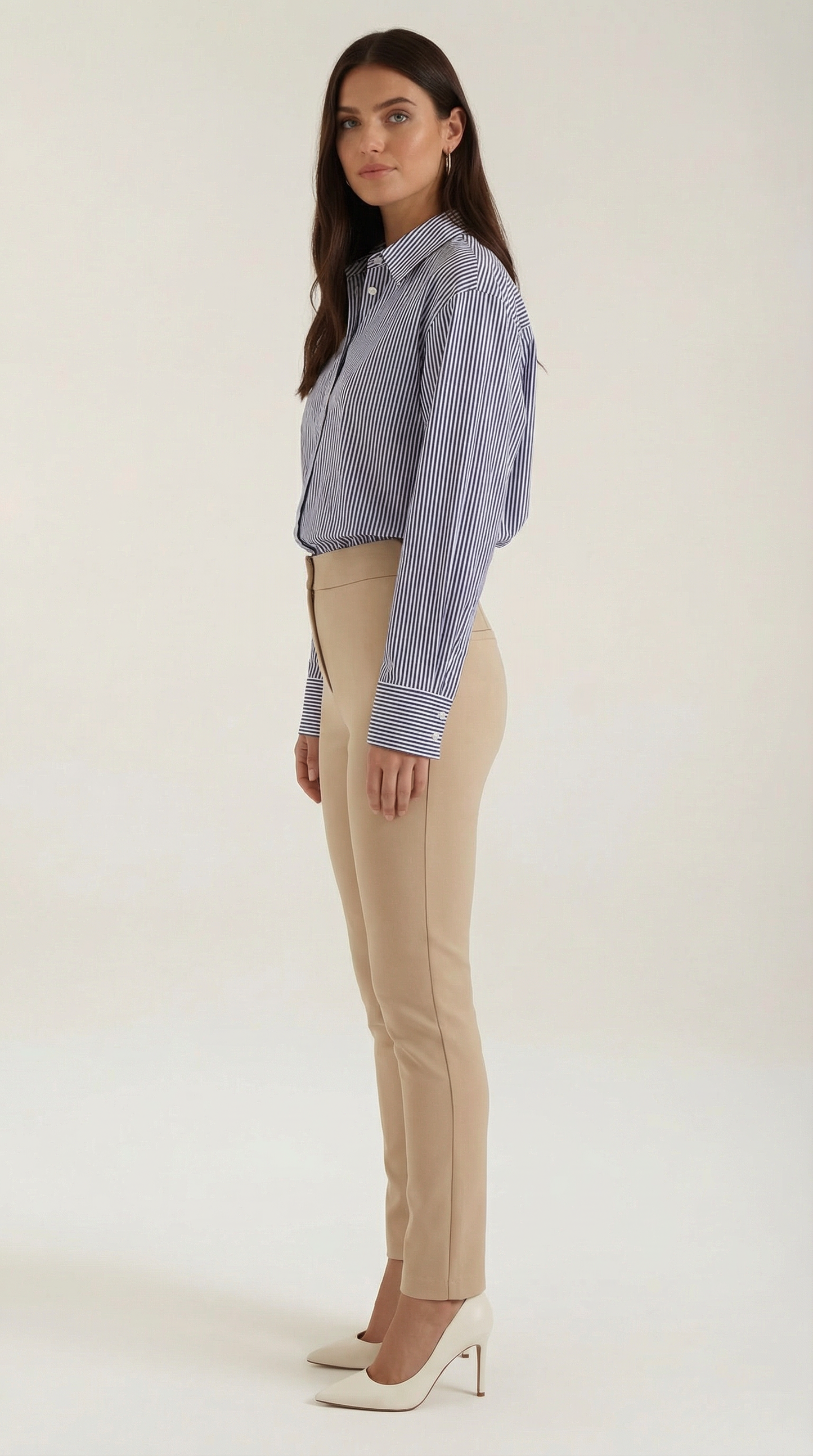 Blusa Donna a Righe in Popeline