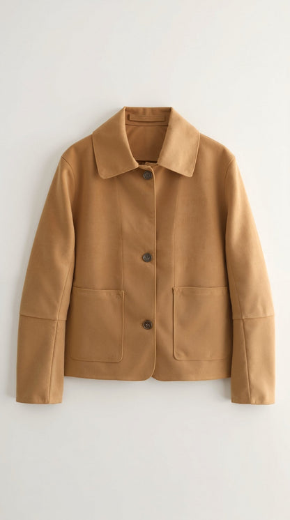 Giacca Cropped Donna Bottonata Leggera