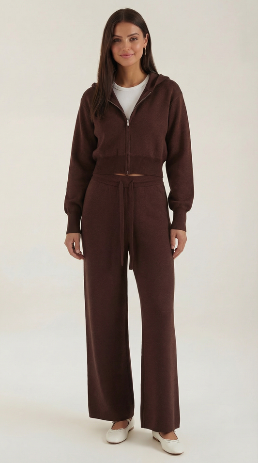 Set Donna in Maglia Giacca e Pantaloni