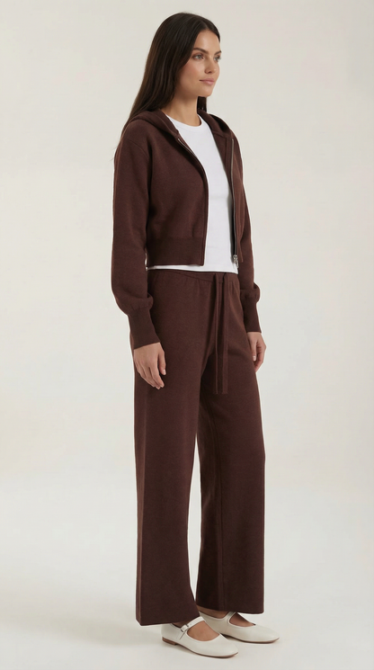 Set Donna in Maglia Giacca e Pantaloni