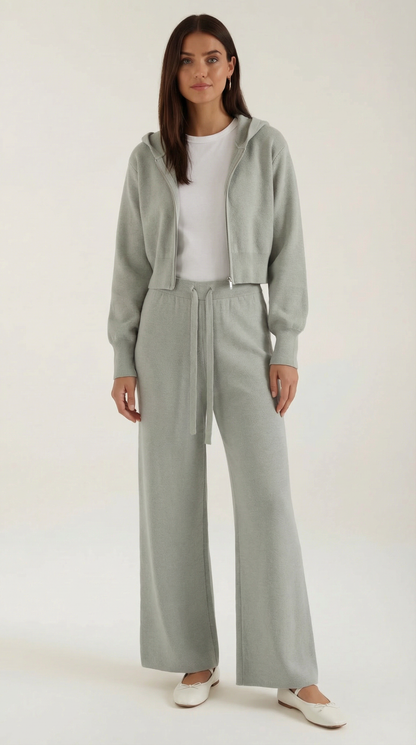 Set Donna in Maglia Giacca e Pantaloni