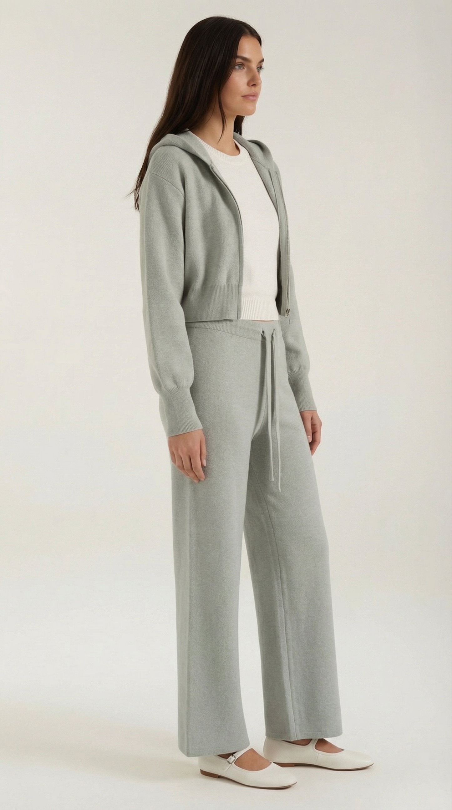 Set Donna in Maglia Giacca e Pantaloni