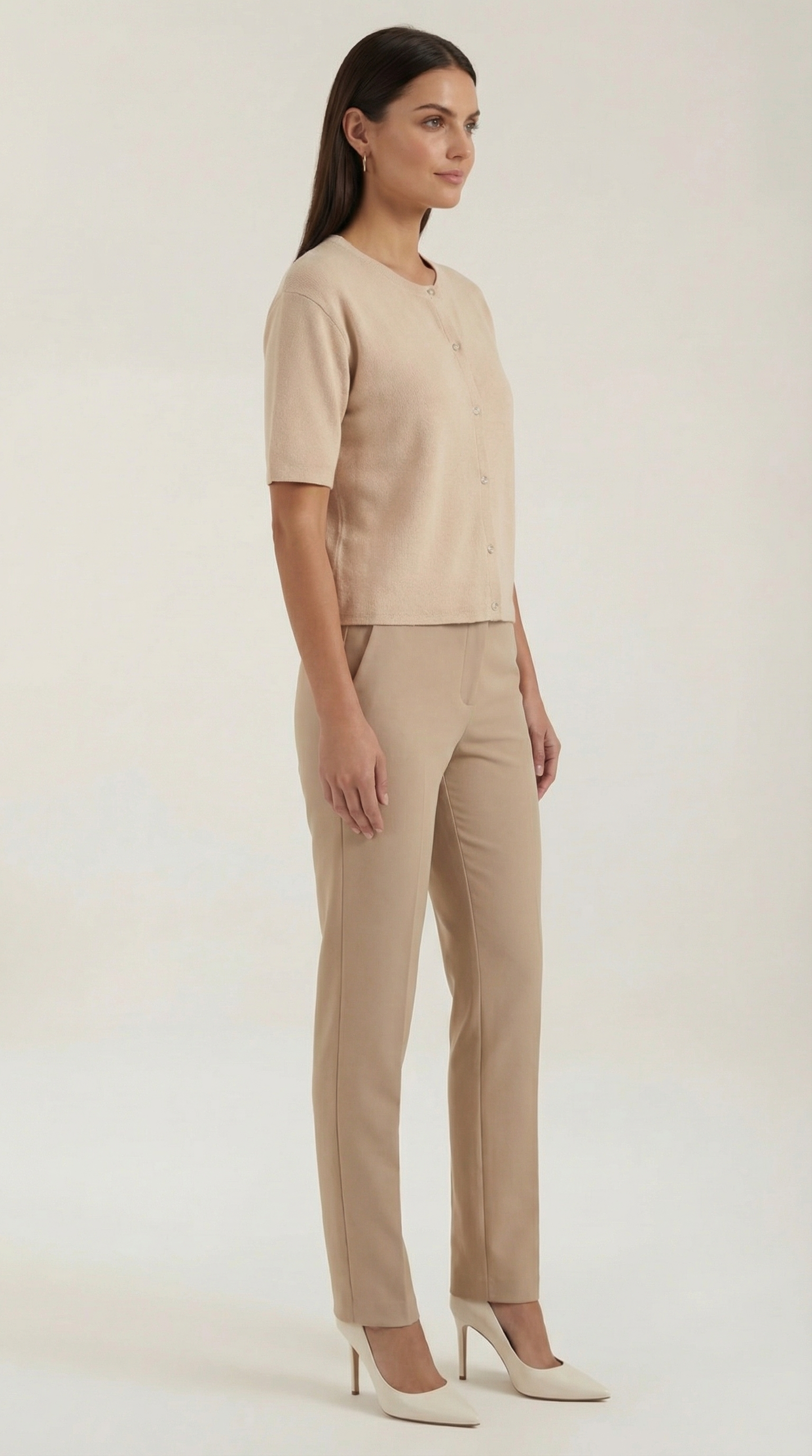Cardigan Donna a Maniche Corte