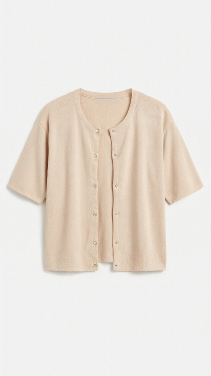 Cardigan Donna a Maniche Corte