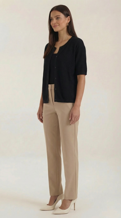 Cardigan Donna a Maniche Corte