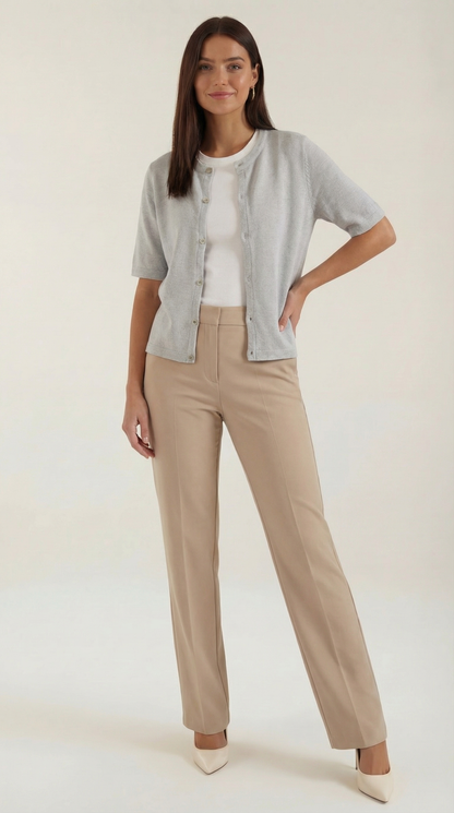 Cardigan Donna a Maniche Corte