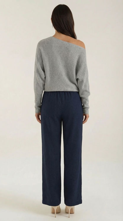 Pantaloni Donna Wide Leg con Coulisse