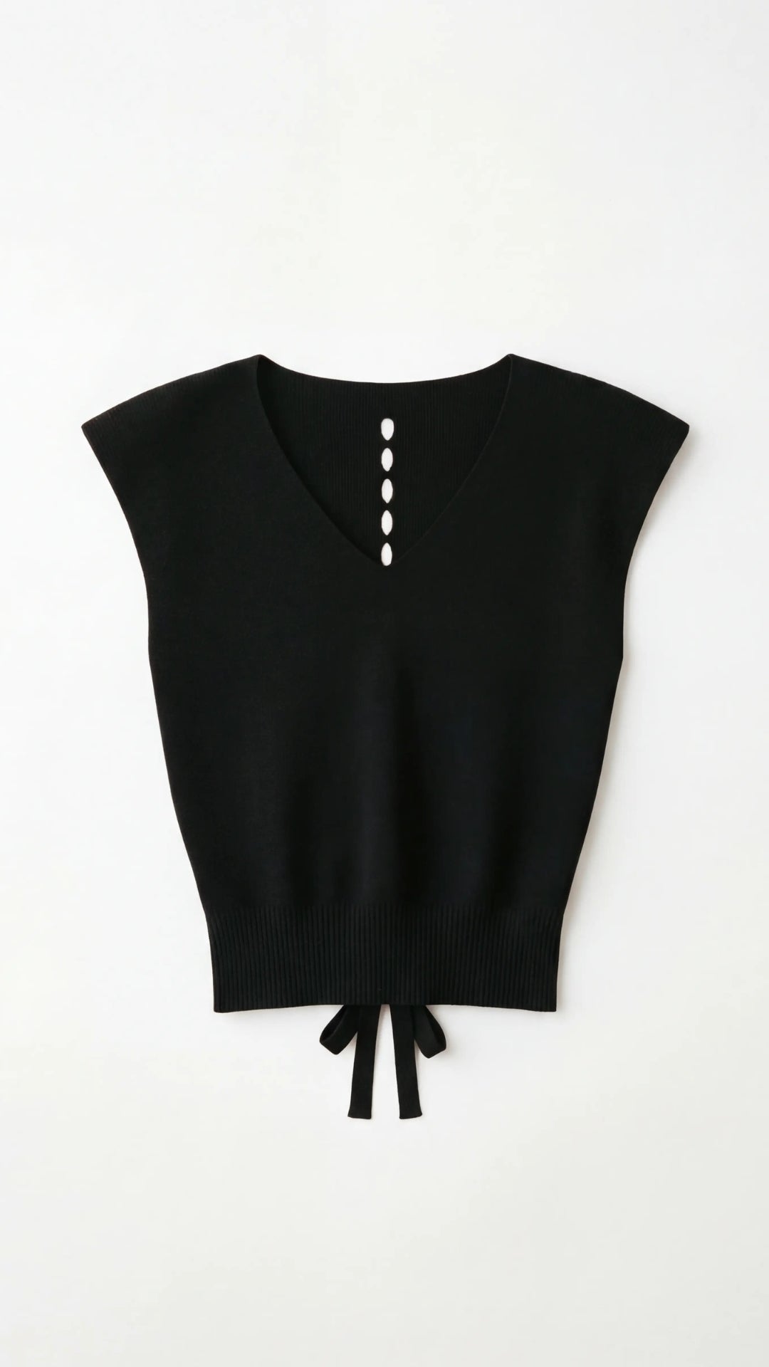 Top Donna a Costine con Scollo a V