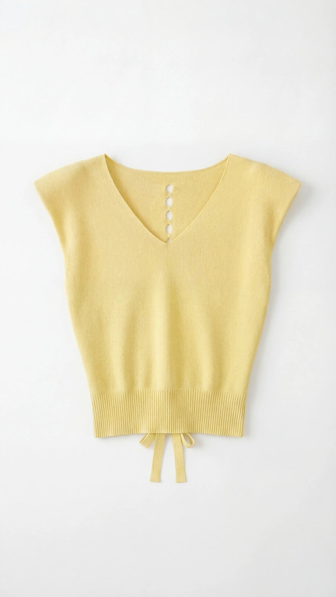 Top Donna a Costine con Scollo a V
