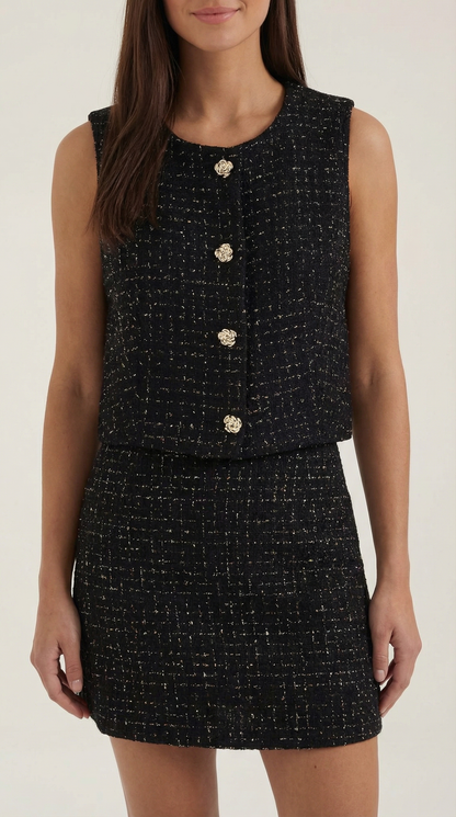 Gilet Corto Donna in Tweed