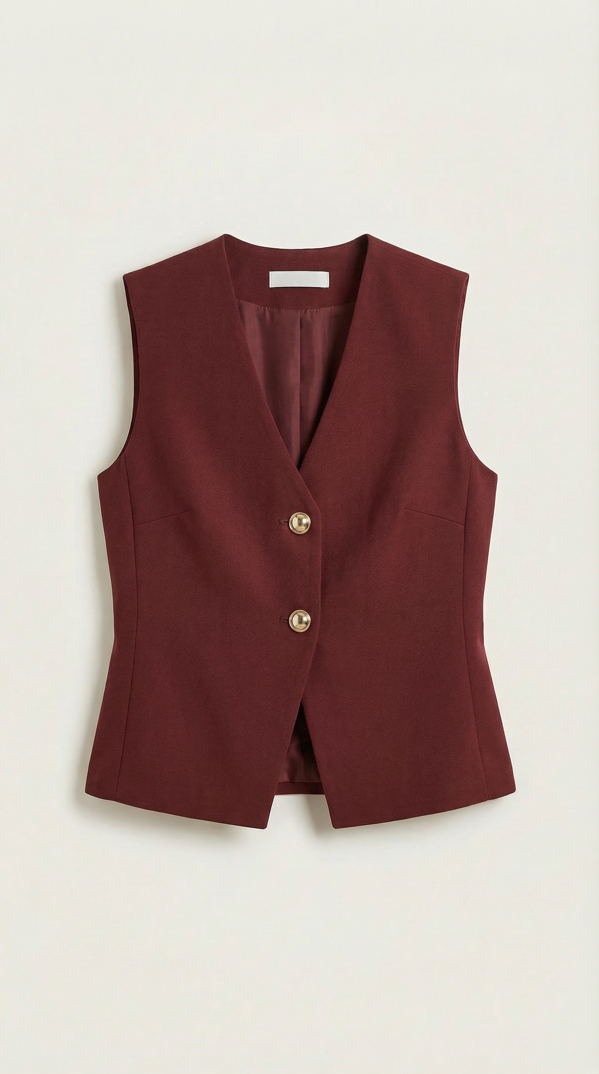 Gilet Donna in Maglia con Orlo Asimmetrico