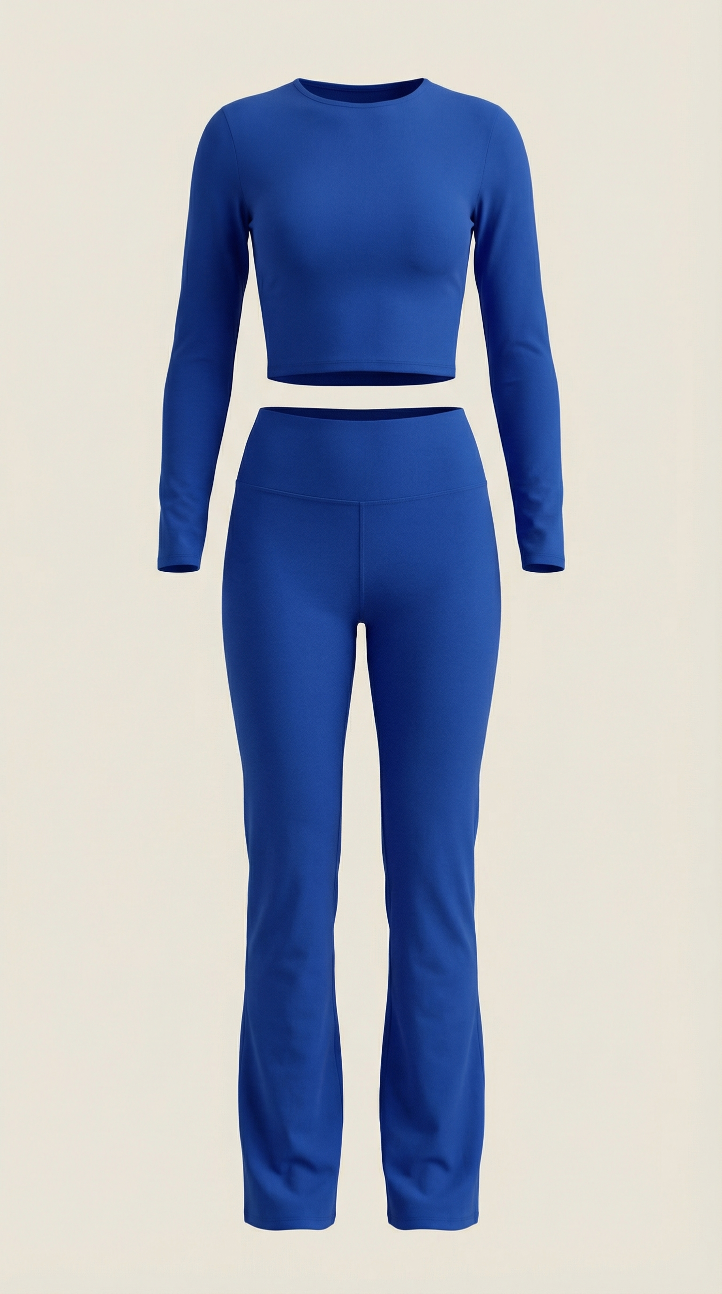 Completo Donna Giacca con Zip e Leggings Svasati