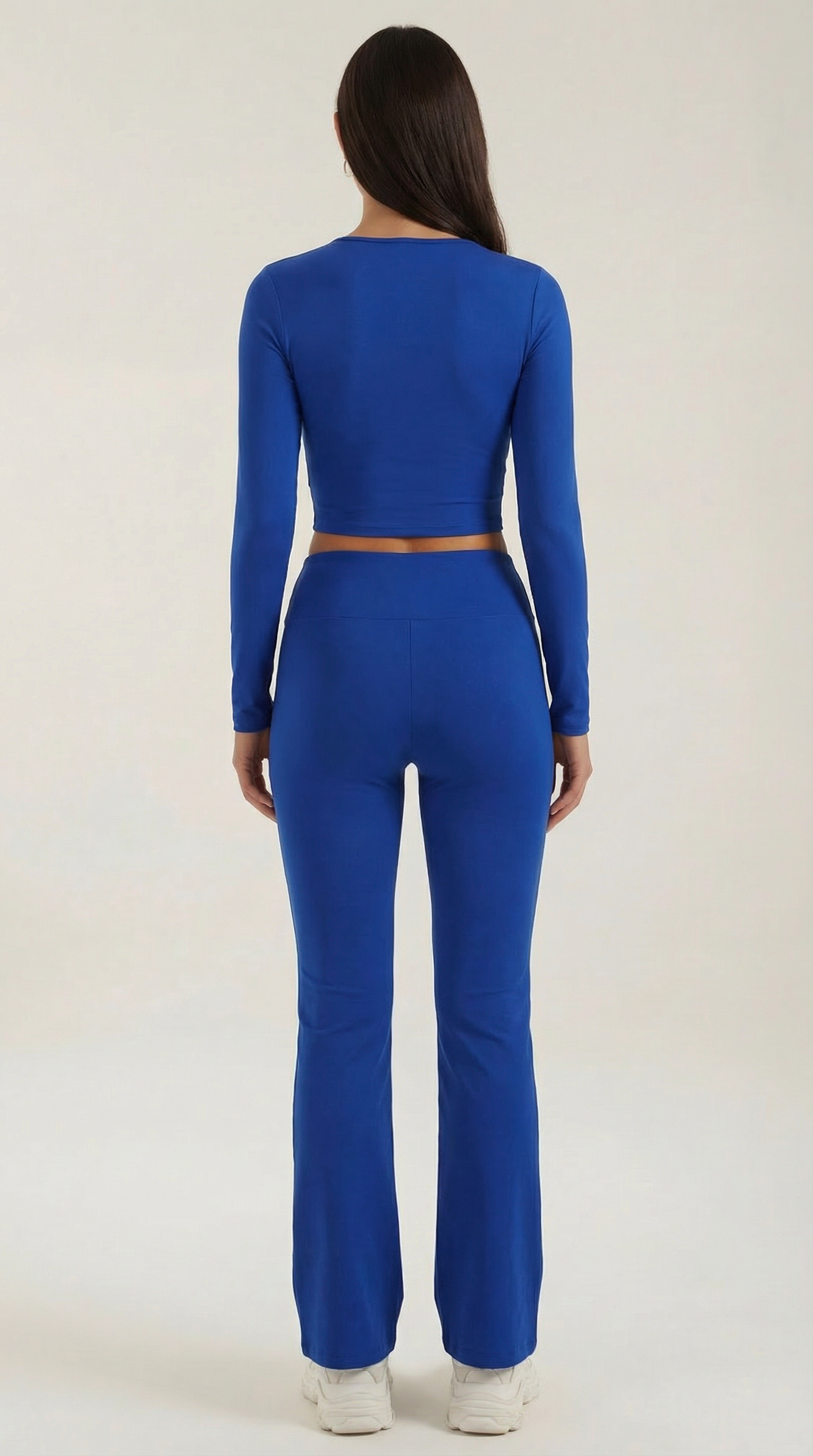 Completo Donna Giacca con Zip e Leggings Svasati