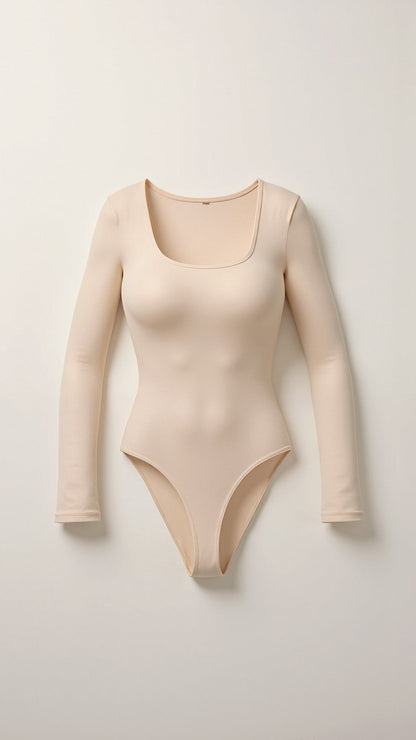 Body Donna a Maniche Lunghe con Supporto Leggero