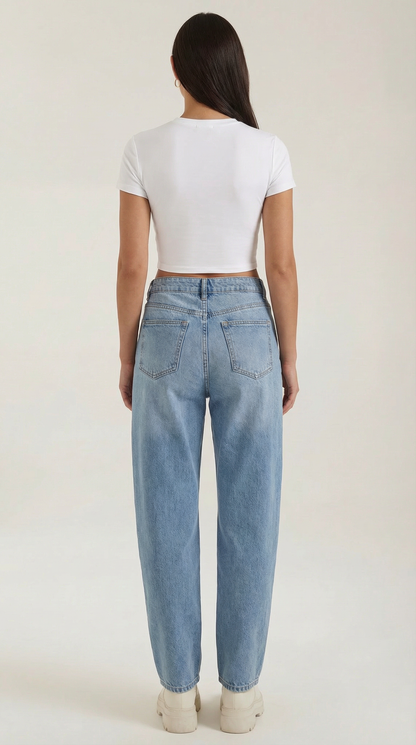 Top Crop Donna con Dettaglio a Cuore