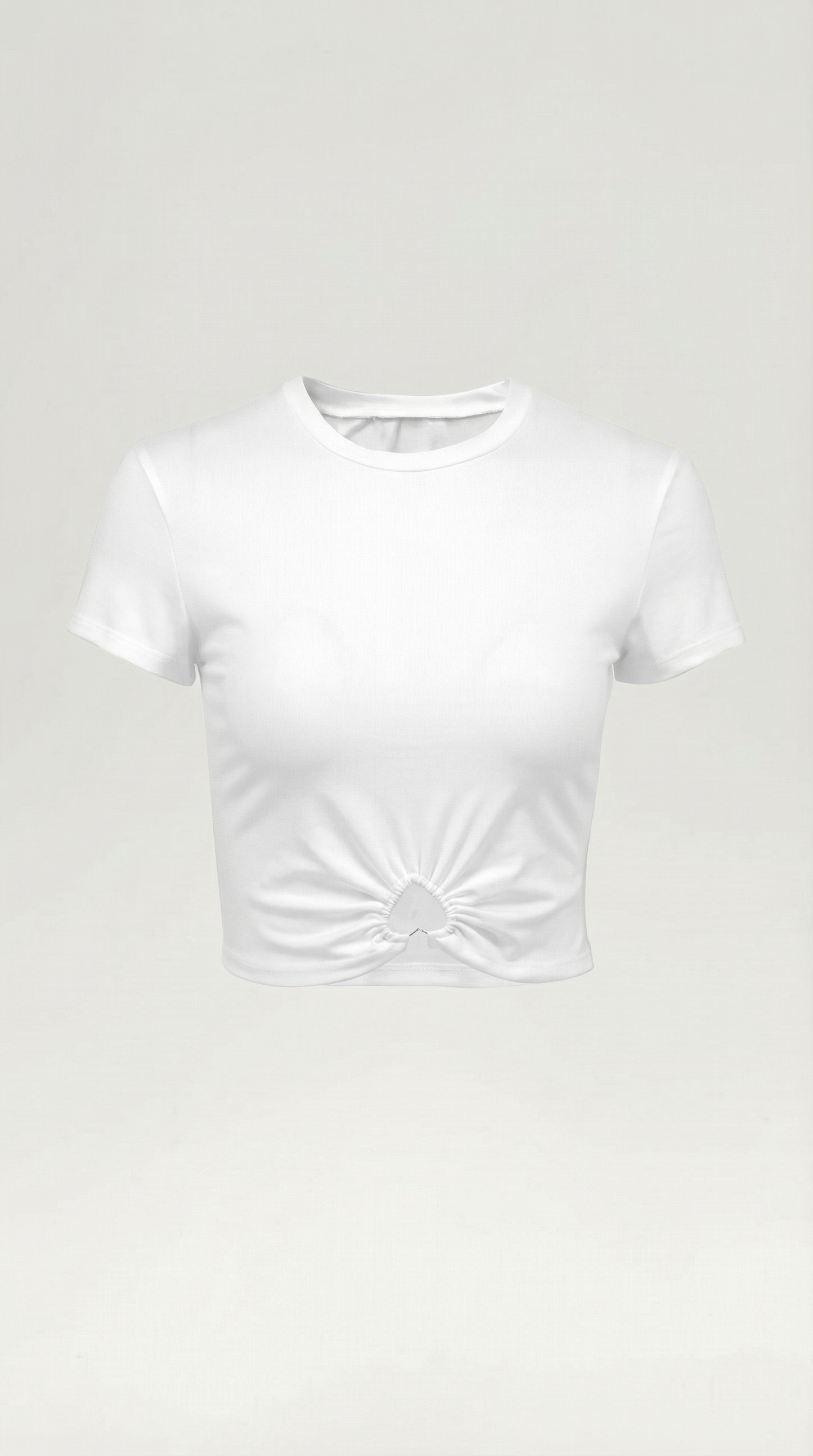 Top Crop Donna con Dettaglio a Cuore