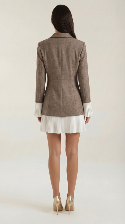 Abito Blazer Corto Donna Effetto Stratificato