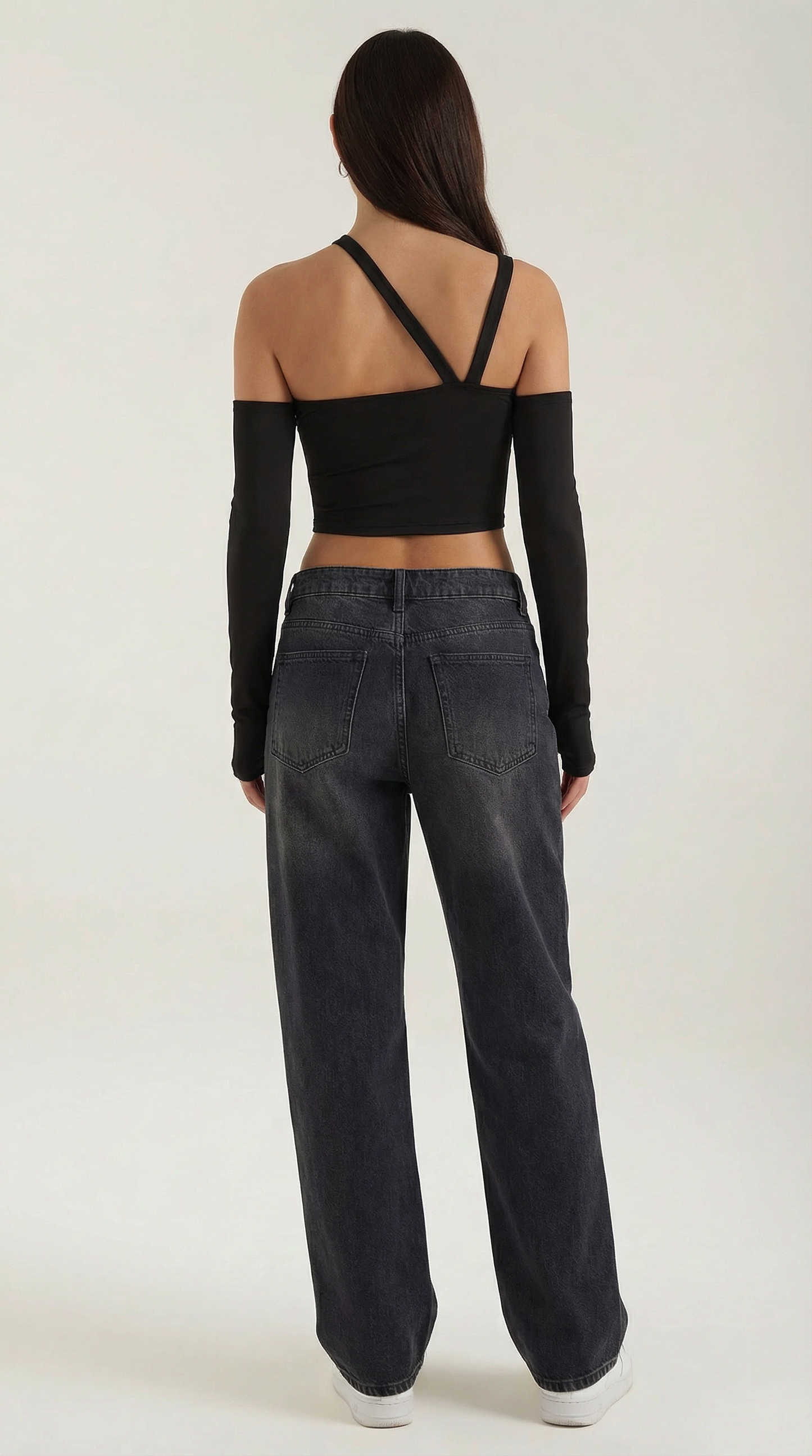 Canotta Donna con Cut-Out e Maniche Staccabili