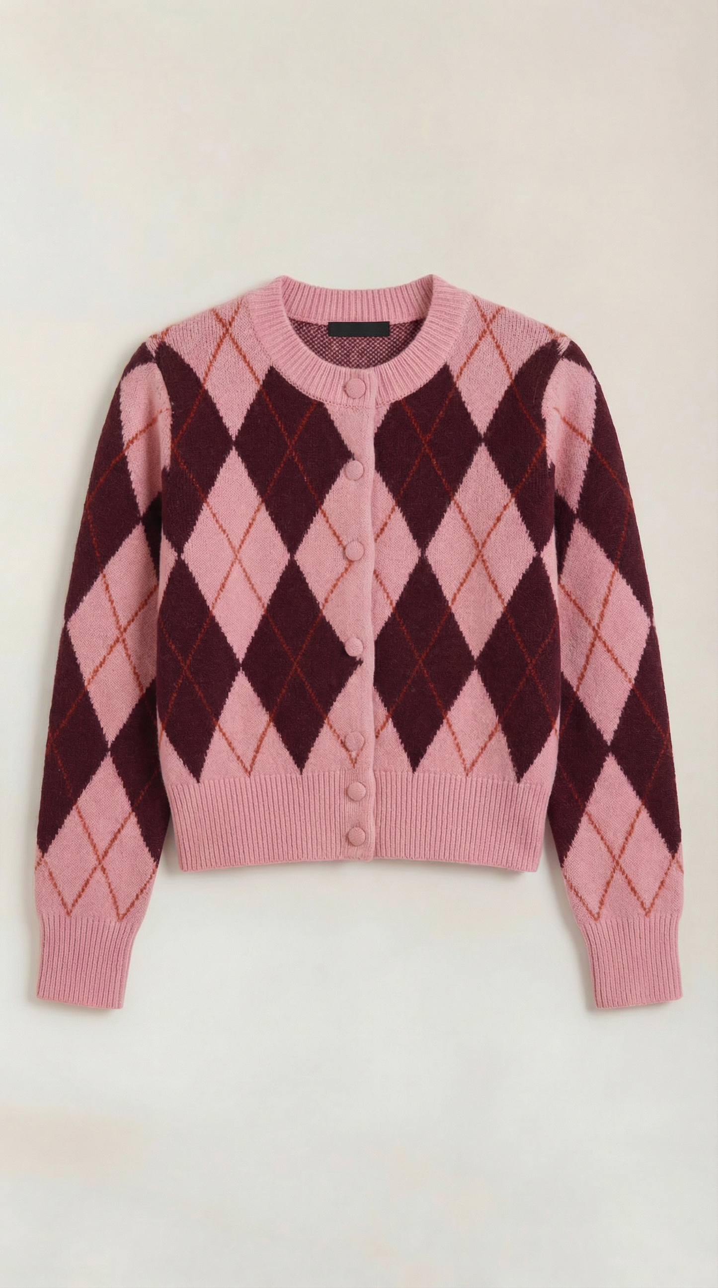 Cardigan Donna in Maglia Argyle