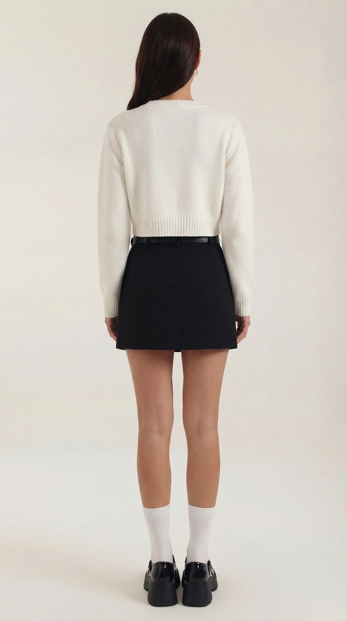 Minigonna Donna a Vita Alta con Shorts Interni