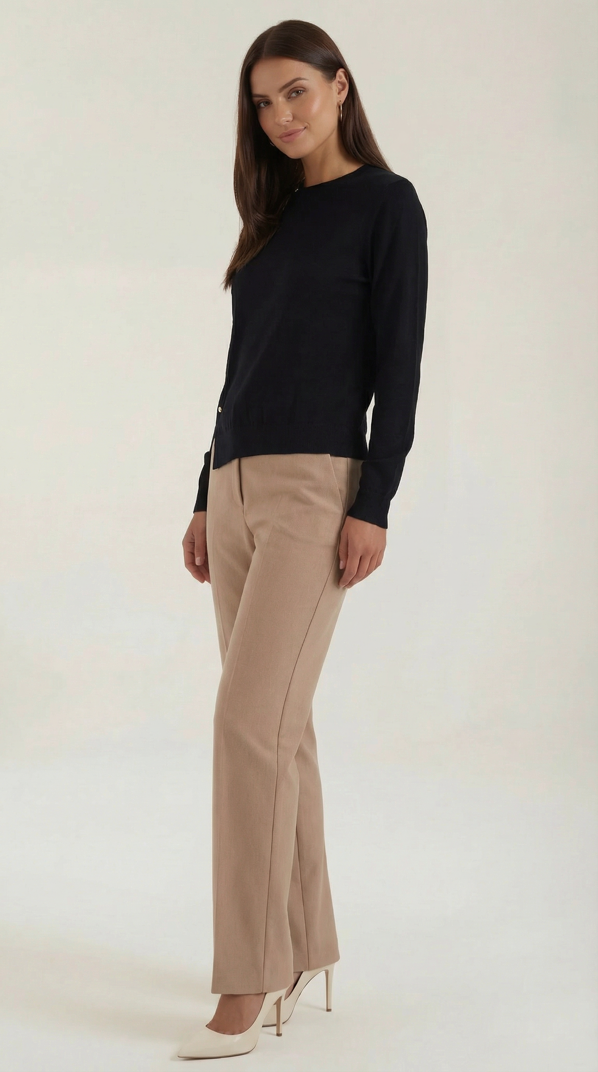 Maglione Donna Asimmetrico con Bottoni