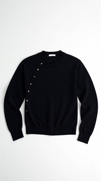 Maglione Donna Asimmetrico con Bottoni