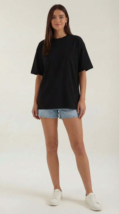T-Shirt Oversize Donna in Jersey Pesante