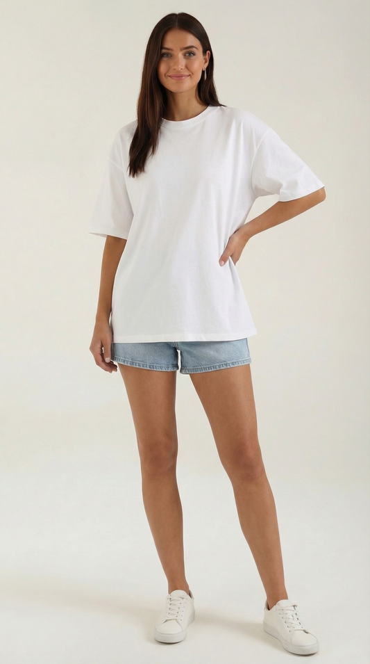 T-Shirt Oversize Donna in Jersey Pesante