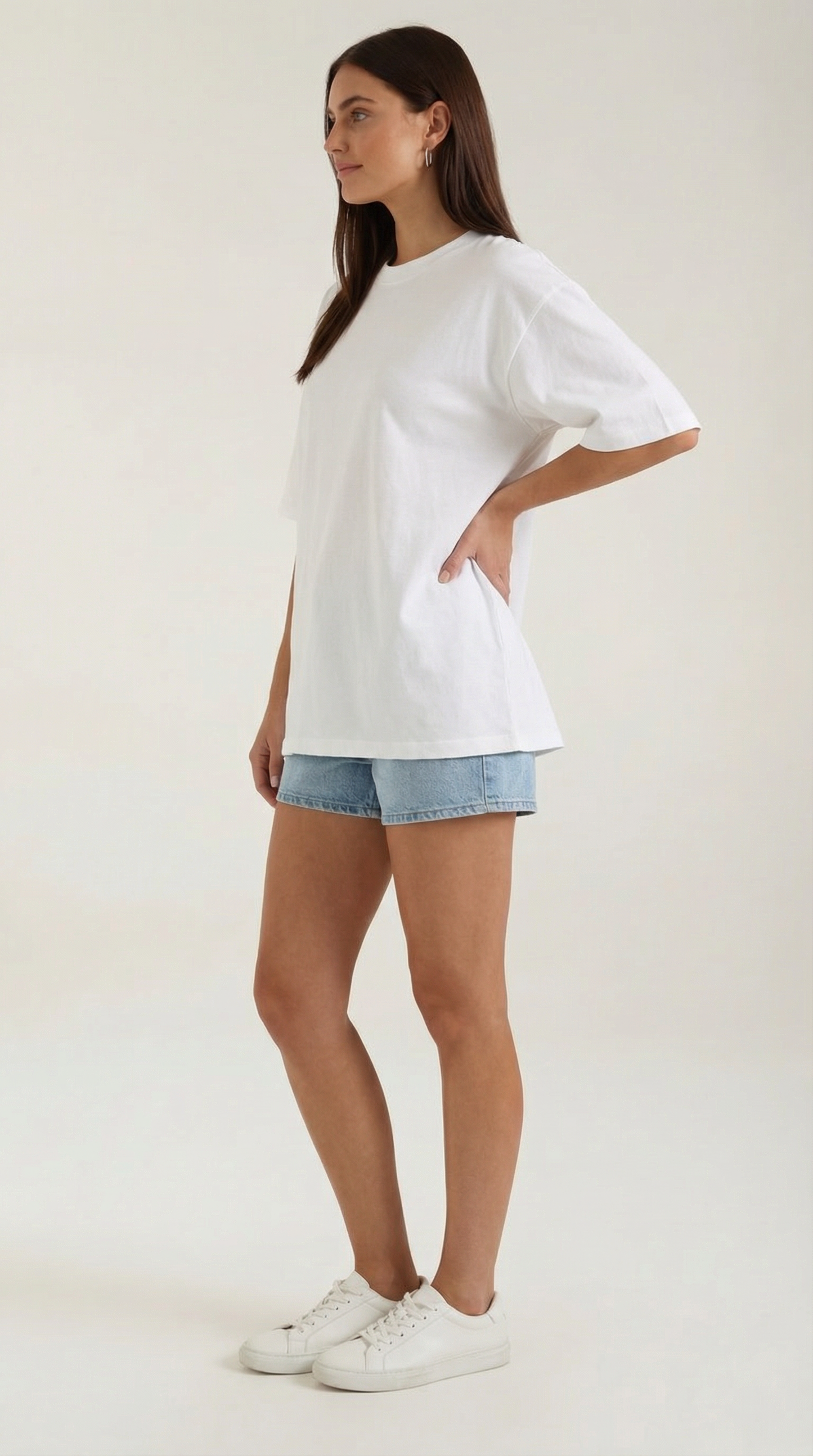 T-Shirt Oversize Donna in Jersey Pesante