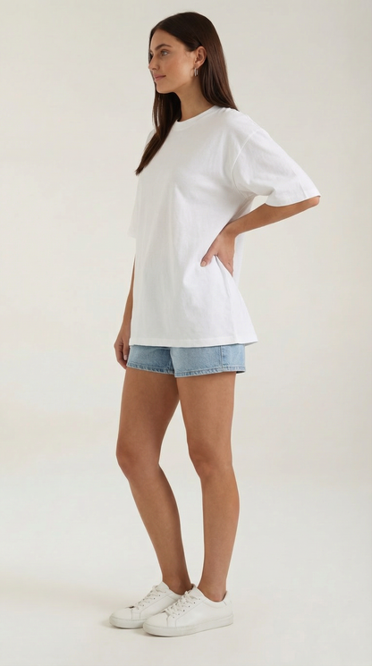 T-Shirt Oversize Donna in Jersey Pesante