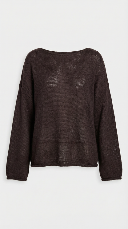 Top Donna Oversize Trasparente in Maglia