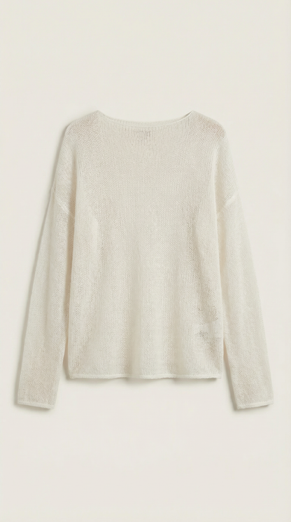 Top Donna Oversize Trasparente in Maglia