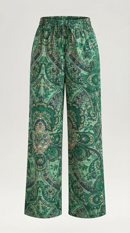 Pantaloni Donna Paisley a Gamba Ampia